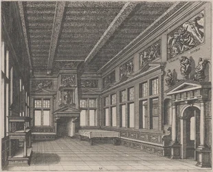 Interior with Buffet, Chimney, and Religious Paintings