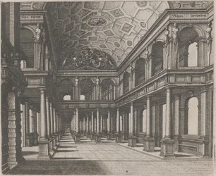 View into a Hall with Tuscan Columns