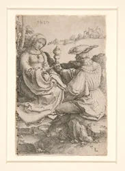A Nobleman and a Lady Seated in a Landscape