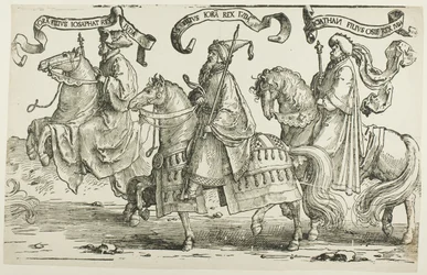 Jehoram, Uzziah, Jotham, plate three, from The Twelve Kings of Israel