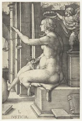 Justice (title on object) Seven Virtues (series title)