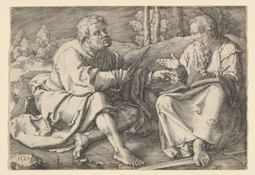 Sts. Peter and Paul Seated in a Landscape