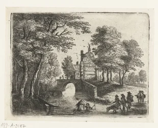 Landscape with a River, a Bridge, and Riders (series title: Small Landscapes)