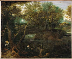 Fisher at the Pond in the Wood