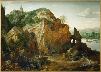 Landscape on the Maas River with Iron-Ore Mine and Smelting Furnace, Perhaps Beaufort Castle