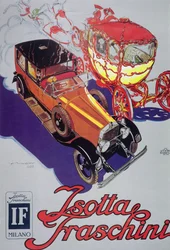 Poster Advertising Isotta Faschini Cars