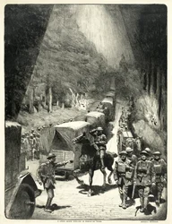 A Cross Roads Shelling of Ammunition Trains