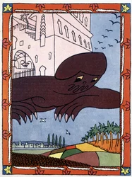 A Genius - in The Thousand and One Nights illustrated by Lucien Laforge