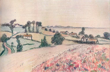 From a drawing in coloured chalks by Lucien Pissarro, 20th century