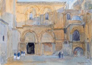 The Church of the Holy Sepulchre at Dawn, Jerusalem