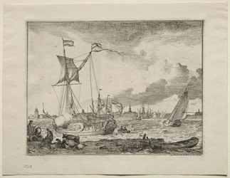 View of Amsterdam with Ships in Foreground, 1701