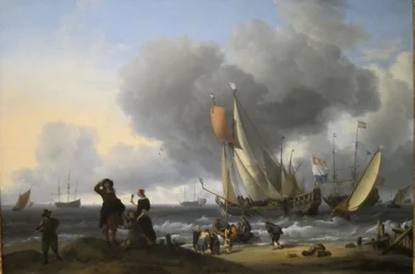 Dutchmen Embarking onto a Yacht
