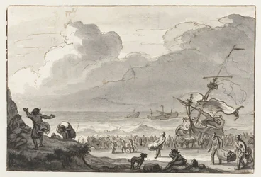 Loading of a Ship Brought Ashore