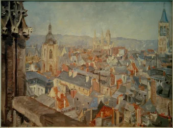 View Over the Rooftops of Rouen