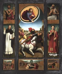 Conversion of St Paul with Saints Vincent Ferrer, Stephen, John the Baptist, Jerome