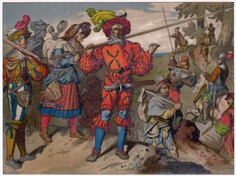 Landsknechts from the 16th century