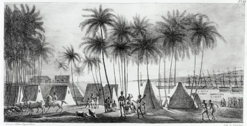 Port of Hanarourou in the Sandwich Islands, from 