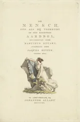 Woman by a rock (Title page for: M. Stuart, The human, as he appears on the known globe, 1803)