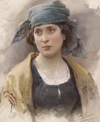Girl with Green Headscarf