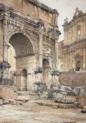 The Arch of Septimius Severus in Rome
