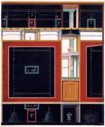 Wall decorations from the House of Aulus Vettius, Pompeii, c.36-39 AD, 1897
