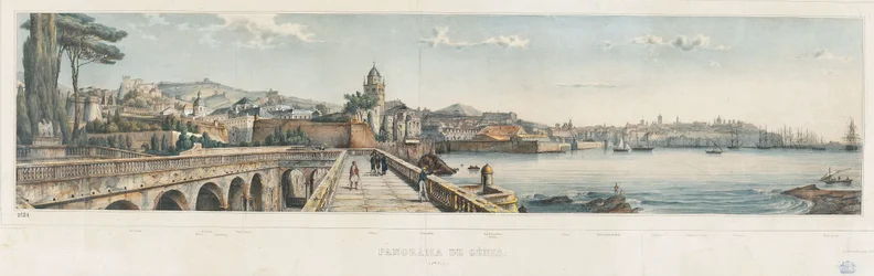 Panoramic View of the City of Genoa