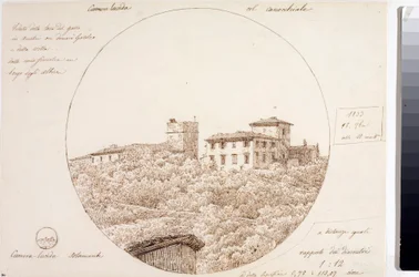 Telescope View of Torre del Gallo at Arcetri Near Florence