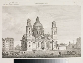 View of the Basilica Santa Maria Assunta di Carignano in Genoa