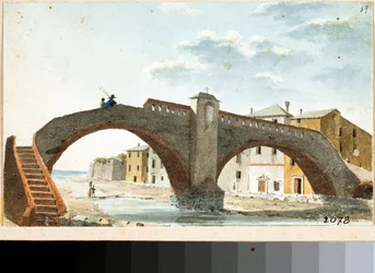 View of the bridge over the Leira in Voltri, Genoa