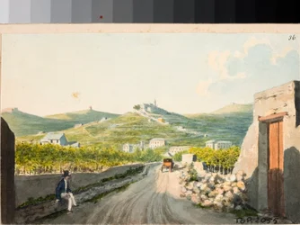 View over the Santuario Nostra Signora del Monte, Genoa