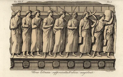Magistrates from an Ancient Etruscan Urn
