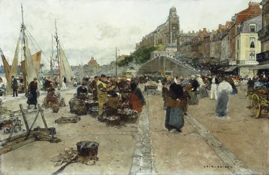 Marketplace by a Harbour