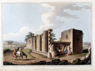 Ancient temple in Agrigento in Italy. Views in the Ottoman Dominions, in Europe, in Asia, and some of the Mediterranean islands from the original drawings taken by Luigi Mayer, London