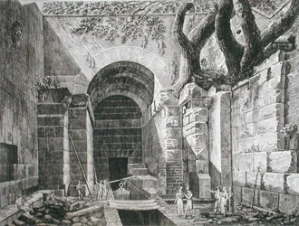 Roman remains at Castel Gandolfo, Lake Albano, from 