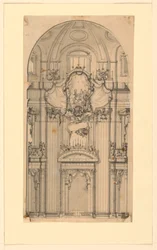 Elevation of a Wall Decoration for a Canonization Ceremony, St. Peter
