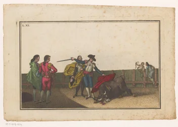 Bull Stabbed by a Matador (Collection of the Principal Maneuvers of a Bullfight)