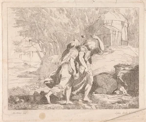 Deucalion and Pyrrha after the Flood