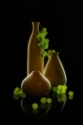 Golden Vases Green Grapes