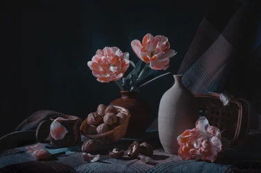 Moody Still Life Tulips