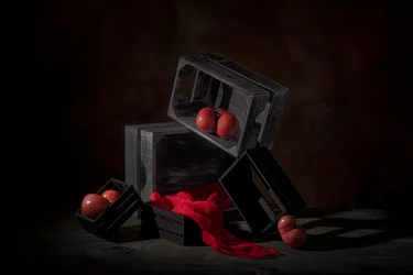 Red Fruits in Crates