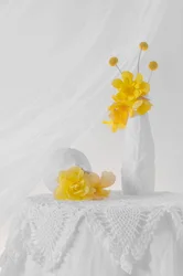 Soft Yellow Floral Still Life