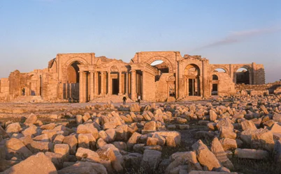 Ruins of Hatra, an ancient city in Upper Mesopotamia, the temple of Manan from 1st century