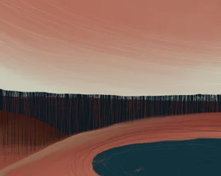 Abstract Desert Sunset