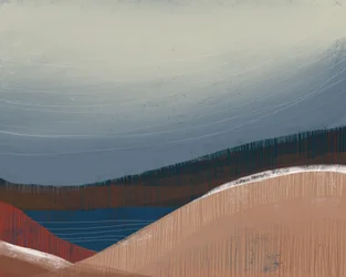 Earthy Blue Horizon