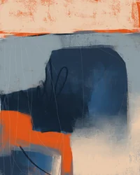 Orange Blue Abstraction
