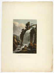 The Great Cascatella at Tivoli, plate thirteen from the Ruins of Rome