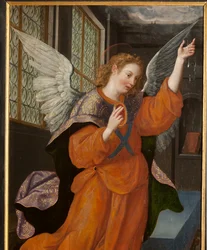 Adoration of the Magi, Triptych, Left Panel, Back Part (Detail)