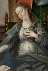 Adoration of the Magi, Triptych, Right Panel Back Part, (Detail)