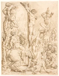 Christ on the Cross, between the Thieves