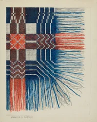 Woven Coverlet (Detail)